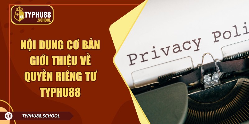 Nội dung cơ bản giới thiệu về quyền riêng tư Typhu88