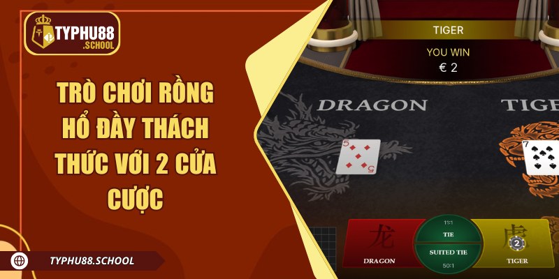 Trò chơi rồng hổ đầy thách thức với 2 cửa cược